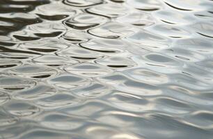 ai généré proche en haut de clair l'eau avec ondulations, photo