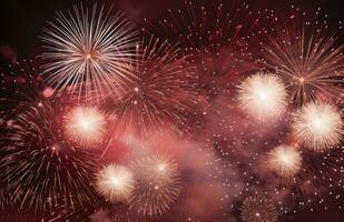 ai généré feux d'artifice exploser dans le ciel, photo