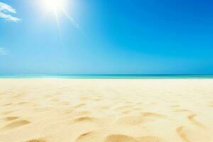 ai généré ciel et le sable de le plage. pro photo