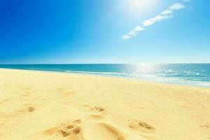 ai généré ciel et le sable de le plage. pro photo