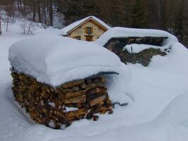 une pile de neige photo