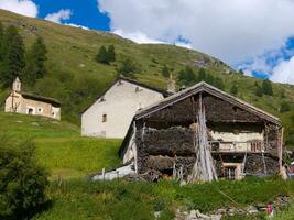 une maison avec une toit fabriqué de des bâtons photo