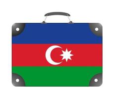 drapeau du pays d'azerbaïdjan sous la forme d'une valise de voyage photo