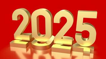 le or nombre 2025 pour affaires concept 3d le rendu. photo