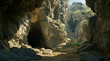 ai généré géologie astragale la grotte paysage photo