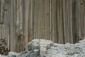 Naturel arrière-plan, volcanique de colonne articulé basalte photo