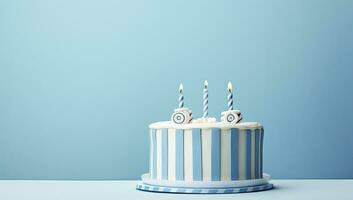 ai généré content anniversaire gâteau pour faire la fête. ai généré photo