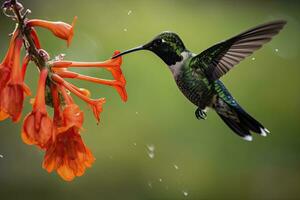 ai généré colibri dans costa rica. ai généré. photo