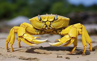 ai généré Jaune terre crabe. ai généré photo