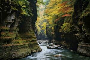 ai généré une magnifique canyon. ai généré photo