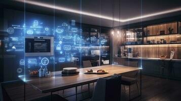 ai généré connecté vie, le iot révolution dans intelligent maisons. ai généré photo