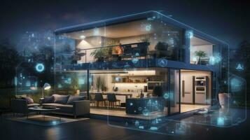 ai généré connecté vie, le iot révolution dans intelligent maisons. ai généré photo