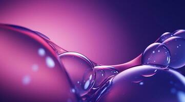 ai généré un image de bulles et une foncé violet Contexte photo