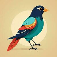 ai généré oiseau des illustrations avec magnifique couleurs photo