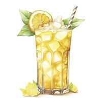 ai généré aquarelle jack fruit crème un soda, Japonais un soda. ai généré photo