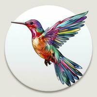 ai généré colibri clipart sur blanc Contexte. ai généré photo