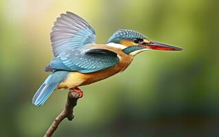 ai généré le commun martin-pêcheur marécages oiseau coloré plumes de différent des oiseaux. génératif ai photo