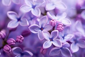 ai généré lilas fleur macro Contexte avec copie espace. ai généré photo