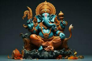 ai généré magnifique Seigneur ganesh ai généré photo