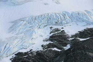 Drygalski fjord, glacier et moraine, Sud Géorgie, Sud Géorgie et le sandwich îles, Antarctique photo