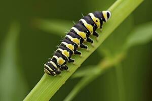 ai généré chenille queue d'aronde papillon. généré ai. photo