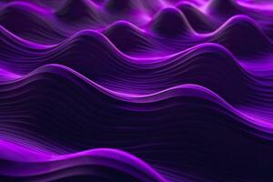 ai généré 3d rend technologique vagues avec violet, et vibrant couleurs. ai génératif photo