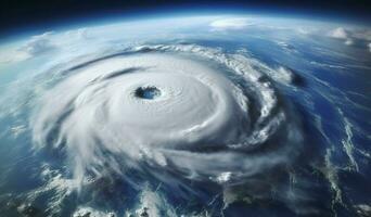 ai généré super typhon, tropical tempête, cyclone, tornade, plus de océan. temps Contexte. génératif ai photo