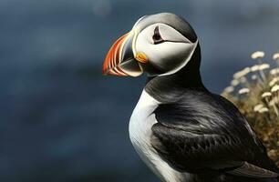 ai généré atlantique macareux oiseau. ai généré photo