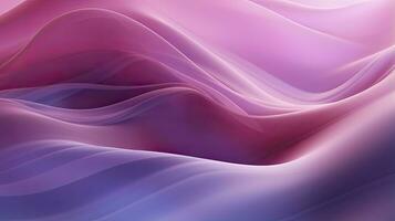 ai généré abstrait 3d image de numérique vagues dans nuances de rose et violet. ai généré photo