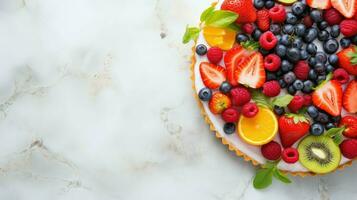 ai généré sucré tarte gâteau nourriture photo