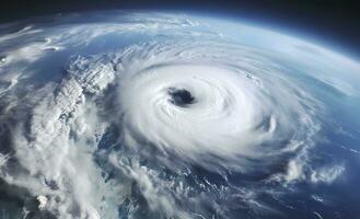 ai généré super typhon, tropical tempête, cyclone, tornade, plus de océan. temps Contexte. génératif ai photo