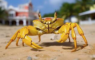 ai généré Jaune terre crabe. ai généré photo