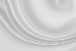 fermer élégant froissé de blanc soie en tissu tissu Contexte et texture. luxe Contexte design.-image. photo
