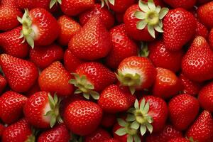ai généré texture de Frais des fraises comme Contexte. génératif ai photo