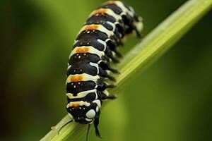 ai généré chenille queue d'aronde papillon. généré ai. photo