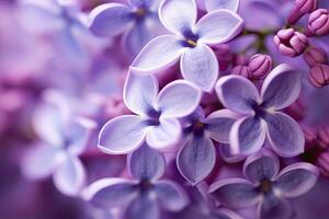 ai généré lilas fleur macro Contexte avec copie espace. ai généré photo