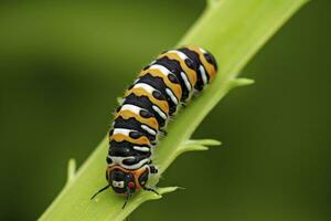 ai généré chenille queue d'aronde papillon. généré ai. photo