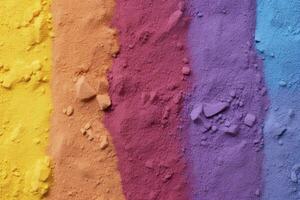 ai généré proche en haut de multi coloré le sable Contexte. ai généré. photo