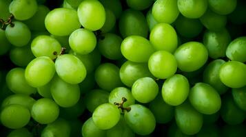 ai généré beaucoup de les raisins avec feuilles. baies Contexte. haute qualité. ai génératif photo