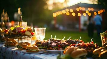 ai généré poulet délicieux un barbecue nourriture photo