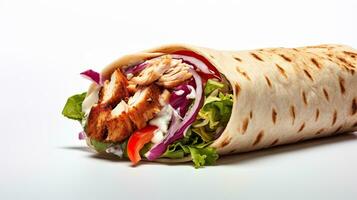 ai généré délicieux poulet kebab avec légume ai génératif photo