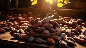 ai généré portrait cacao avec lumière exposition ai génératif photo