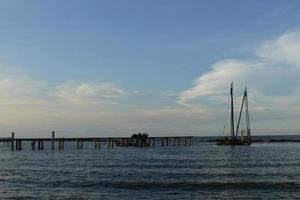 coucher de soleil sur la plage photo