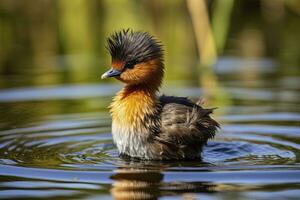 ai généré peu grèbe, tachybaptus ruficollis. ai généré photo