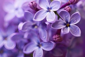 ai généré lilas fleur macro Contexte avec copie espace. ai généré photo