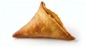 ai généré savoureux samosa isolé sur blanc Contexte. ai généré. photo