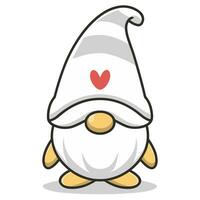 ai généré mignonne gnome pour les amoureux avec une cœur photo