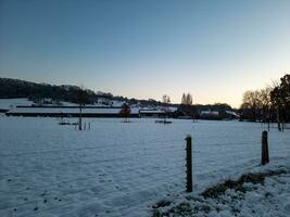 lent rempli champ dans Anglais rural campagne. photo