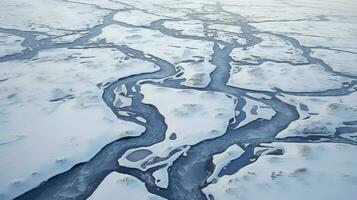 ai généré la glace Arctique toundra paysage photo