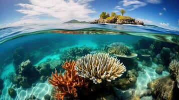 ai généré habitat franges récifs paysage photo